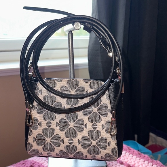 Kate Spade Small Rachelle Bay Street Satchel Bag Black Tan  Kate Spade Black and Cream Mini Women\'s Bag